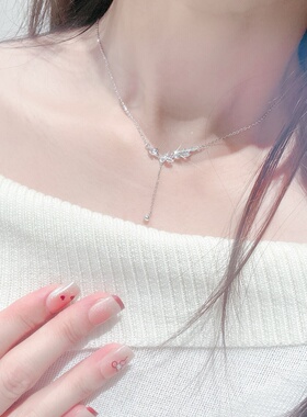 925银麦穗项链女款锁骨链