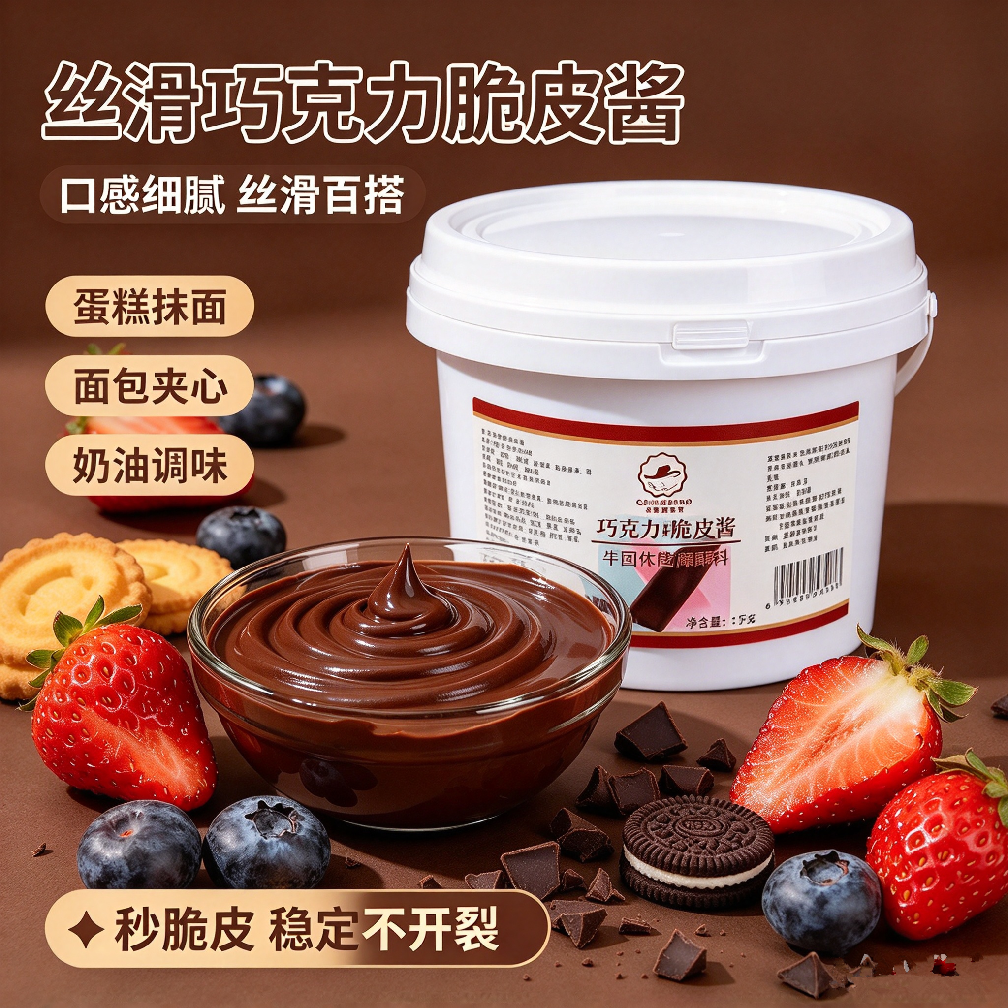 巧克力脆皮酱商用水果糖葫芦脆皮雪糕烘焙甜甜圈冰淇淋专用速干酱