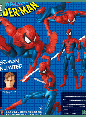 补款 Mafex 075 蜘蛛侠 漫画版 金属色 彼得帕克 可动手办