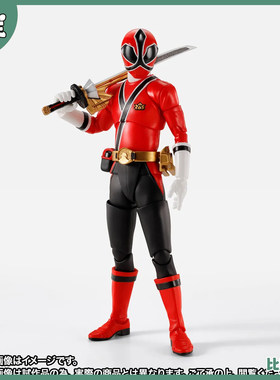 预定金 万代 SHF 真骨雕 侍战队真剑者 真剑红 火之武士 可动手办