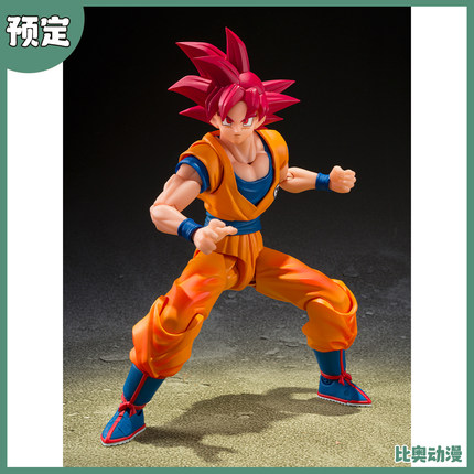 现货 万代 SHF 龙珠超 红发悟空 赛亚人之神 可身披神气的身姿