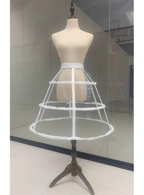 洛丽塔延长衬裙60周边话剧加长镂空内衬裙撑洛丽舞蹈服白衬裙