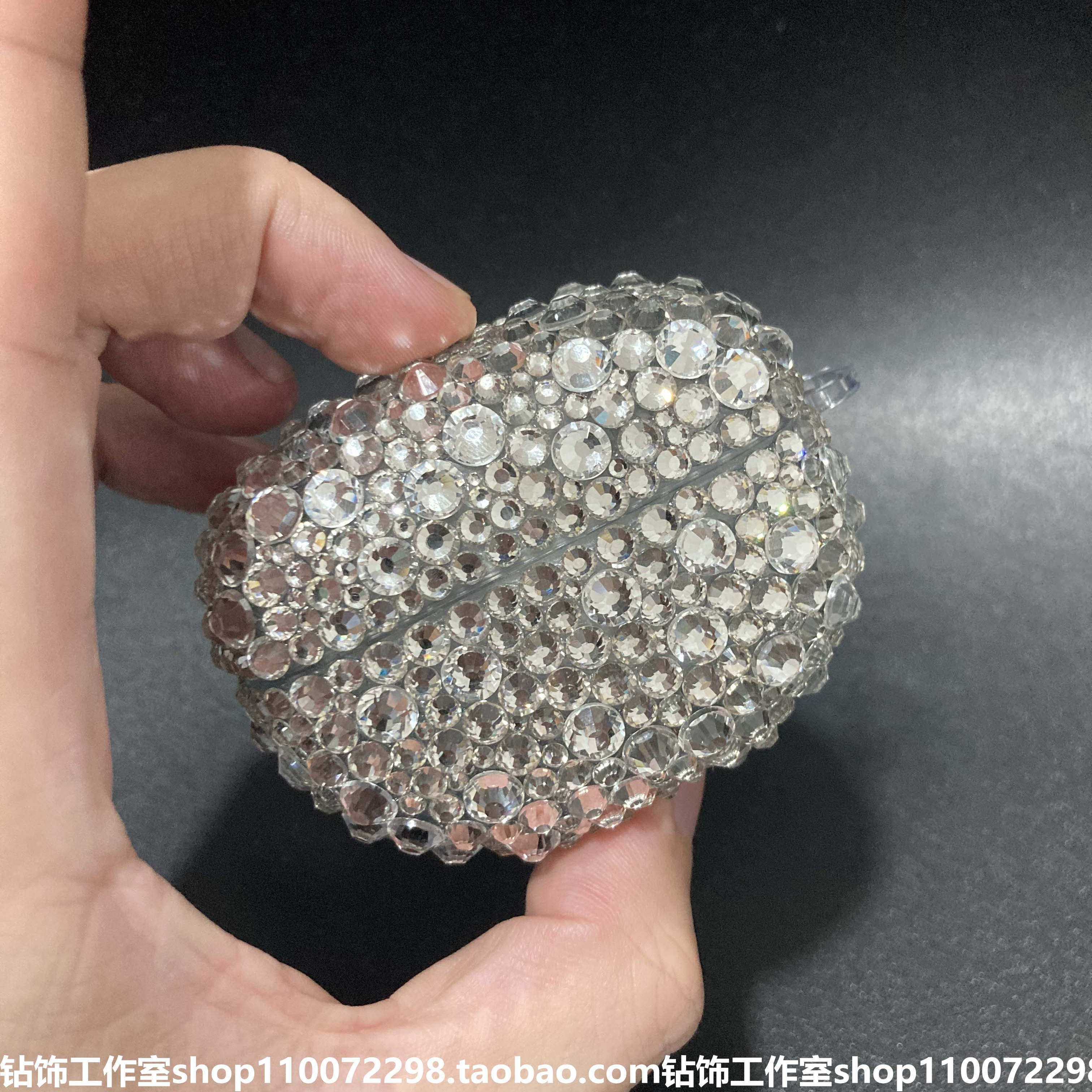 适用苹果耳机壳保护套airpodspro2无线蓝牙4三代airpods3四代二代1镶钻闪高级感亮晶晶轻奢超好看女高档水钻