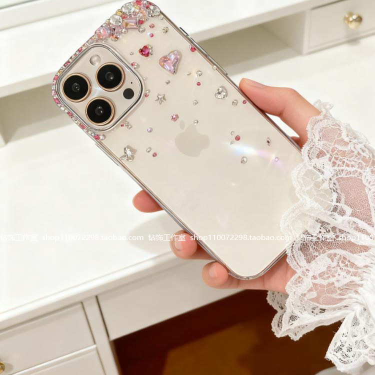 苹果17手机壳镶水钻高级感