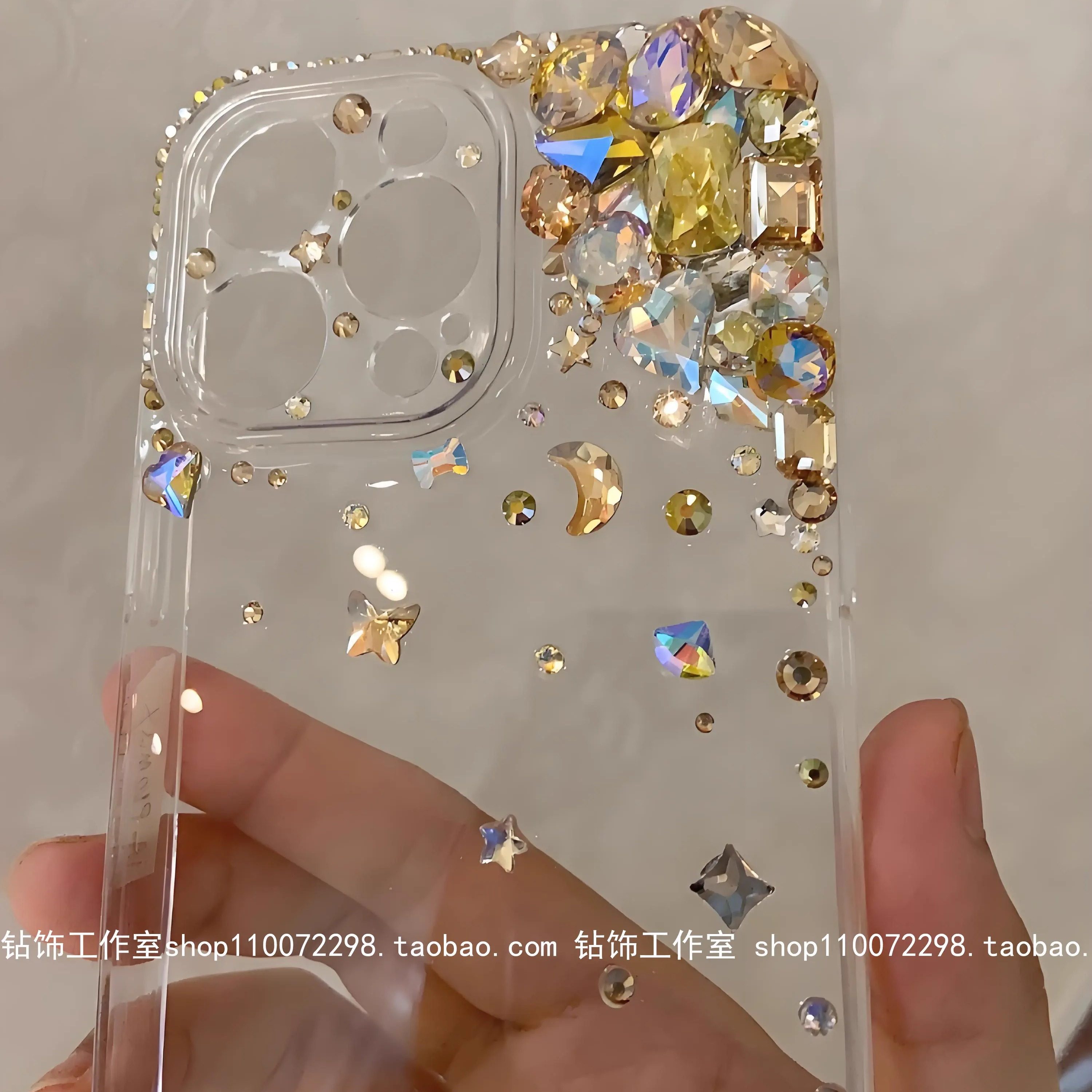 iPhone16promax镶钻手机壳