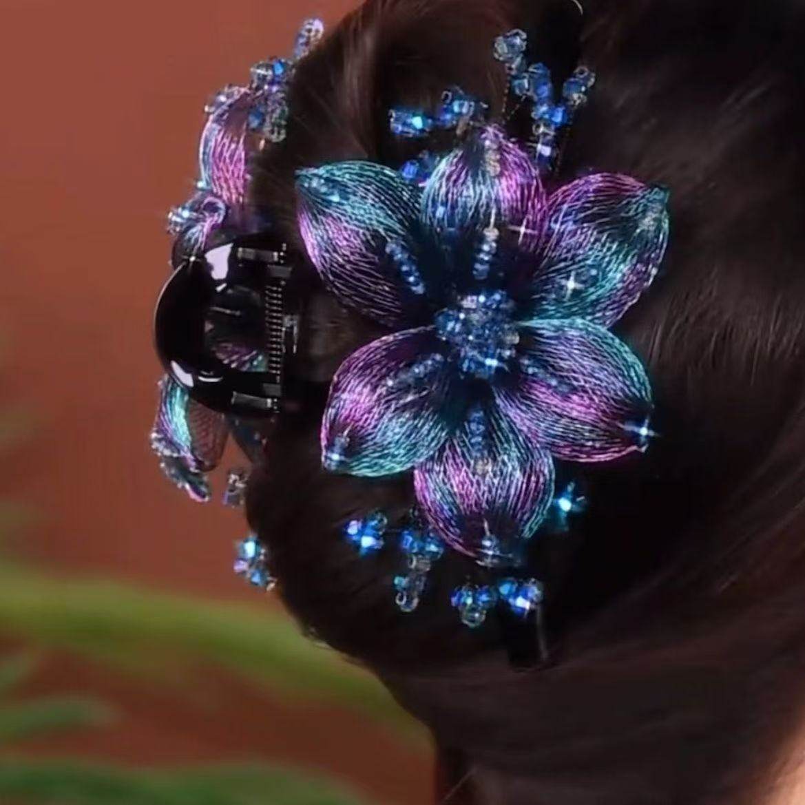 爆款轻奢复古金属丝手工编织双面气质花朵鲨鱼优雅夹子发夹头饰,饰品/流行首饰/时尚饰品新,民族风发饰,淘宝优惠券,粉丝福利购,淘宝优惠卷