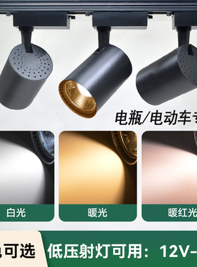 12V低压轨道射灯48V 60V 72V三轮车熟食生鲜夜市电瓶摆地摊专用灯
