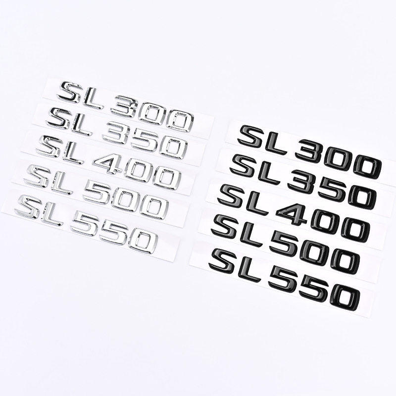 老款适用奔驰字标SL300 SL350 SL400SL500 SL550改装车标后尾标志
