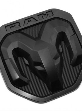 适用于2019-2025道奇公羊车标1500-3500黑色铬RAM头标志