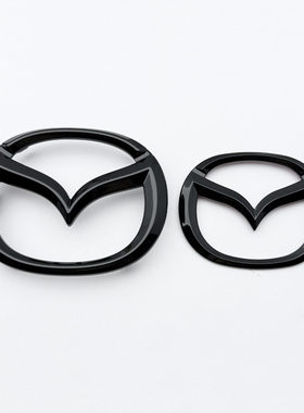 适用马自达前后标阿特兹 昂克赛拉CX-4 CX-5 CX-30改装黑色后备标
