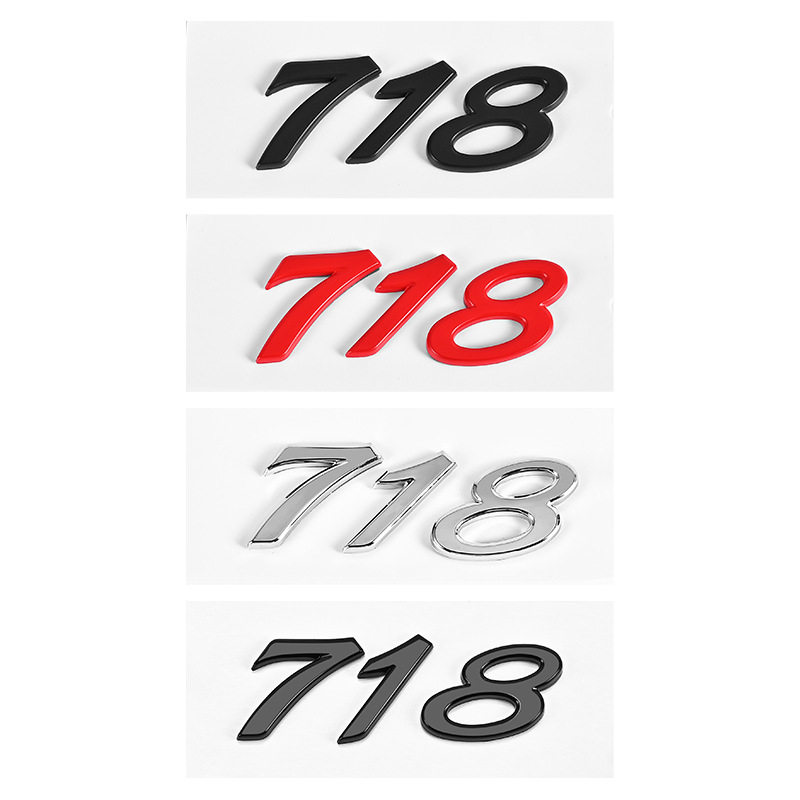 适用于保时捷718 boxster T车标卡曼S标gts车尾标英文字母标改装