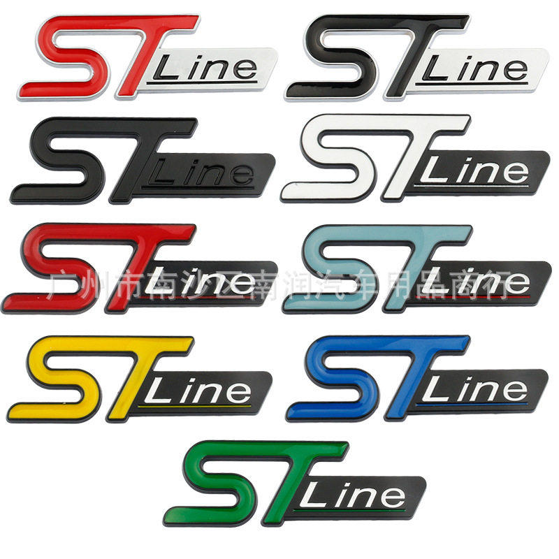 适用于新款福特福克斯锐际 锐界st 改装车贴 stline中网标 后尾标