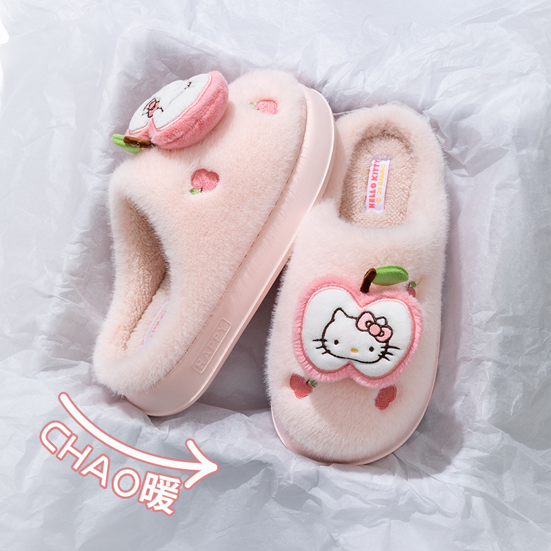 棉拖鞋女士冬季包跟家居室内2025新款厚底毛绒月子棉鞋女款踩屎感
