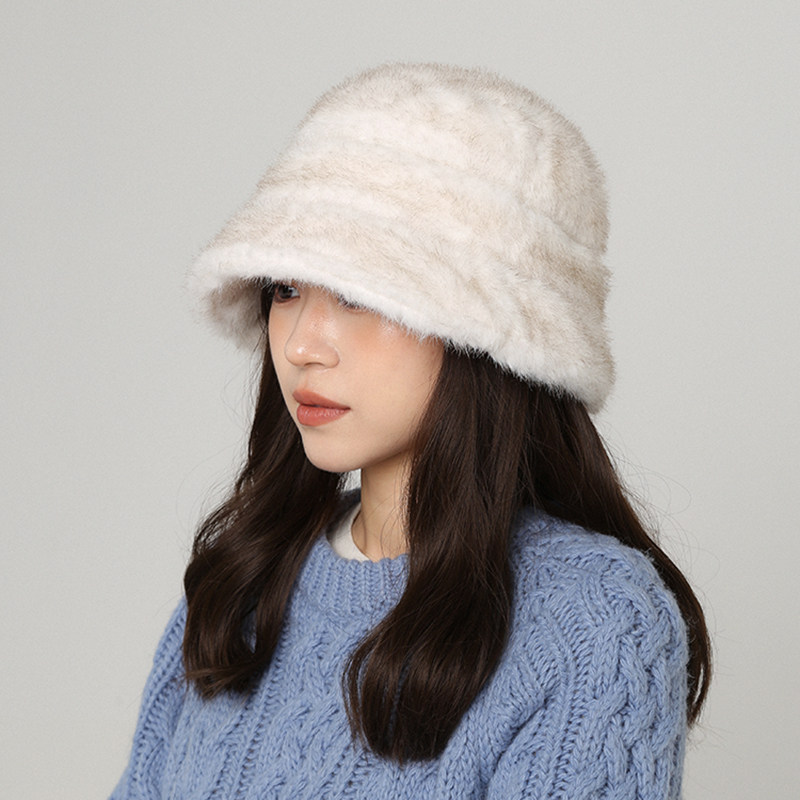 高级毛茸茸仿貂绒帽渔夫帽女秋冬新款白色水桶帽子毛绒大头围盆帽,服饰配件/皮带/帽子/围巾,帽子,淘宝优惠券,粉丝福利购,淘宝优惠卷