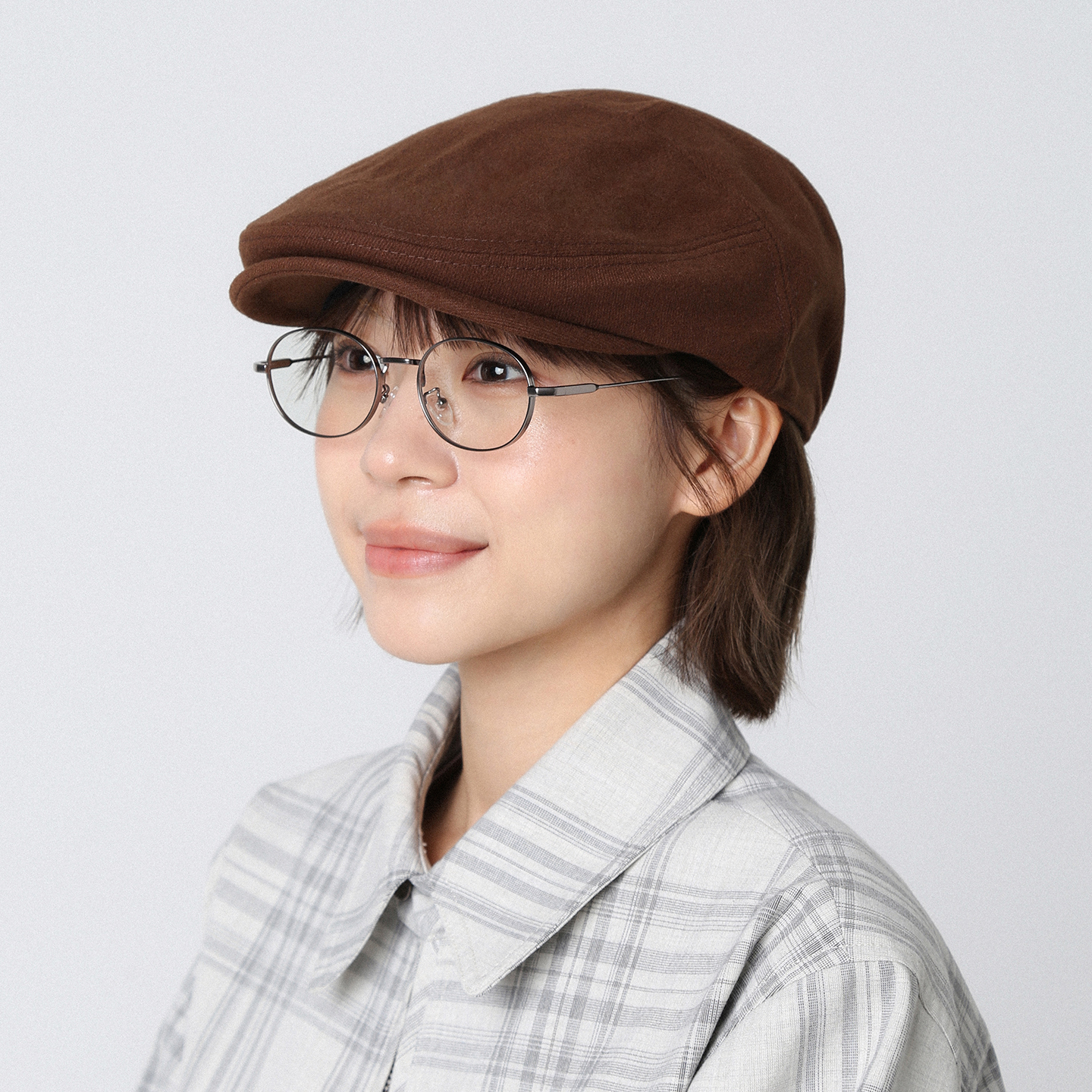 咖色日系复古显脸小前进帽新款