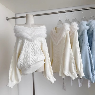 【免费试穿，先用后付】毛领毛衣