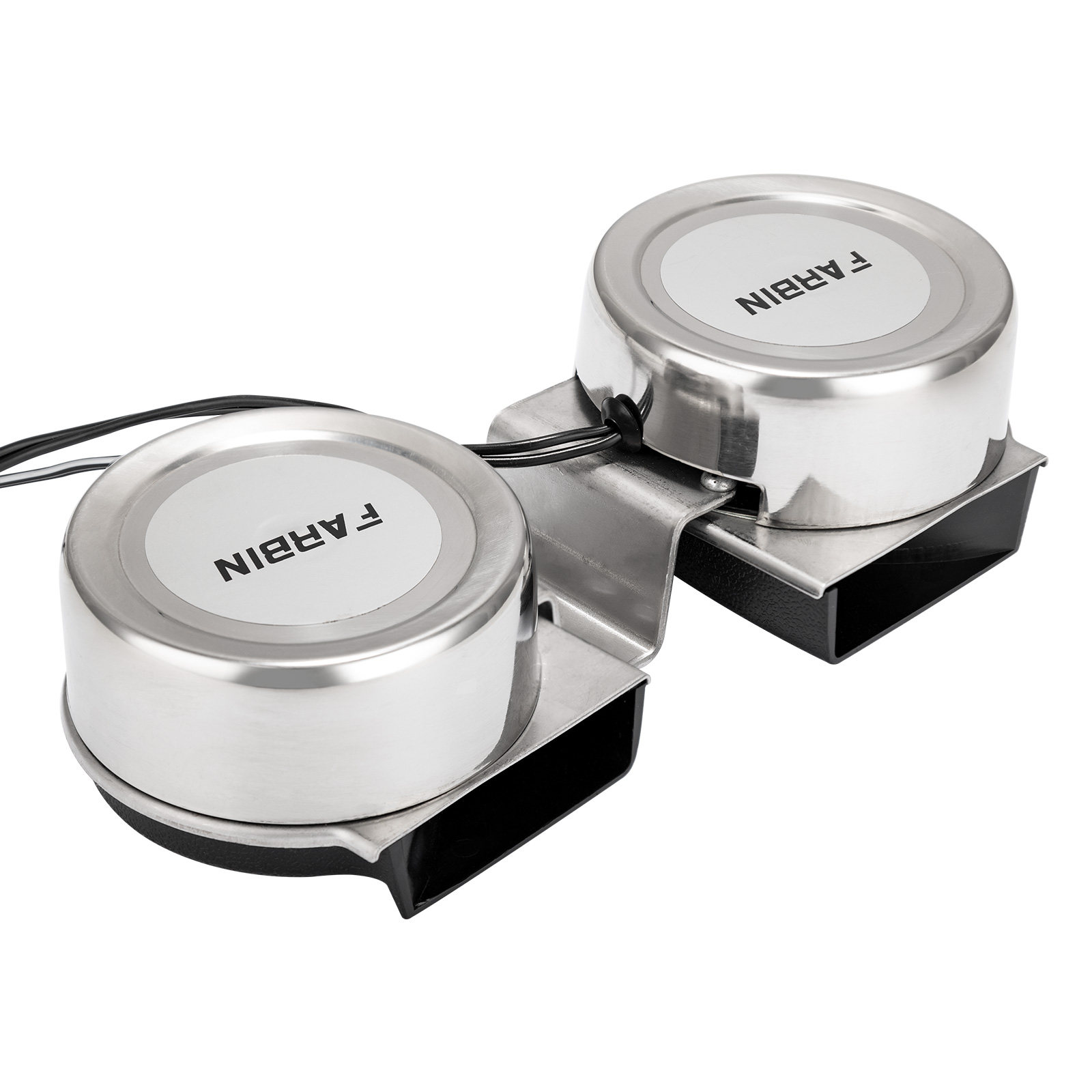 法宾超薄蜗牛喇叭304不锈钢船用喇叭电瓶车汽车摩托车高音喇叭