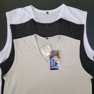 外贸日单抗菌防臭细网格面料速干健身跑步男V领宽肩背心无袖