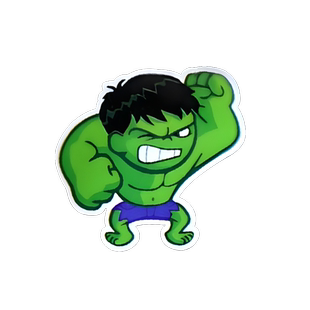 波加查绿巨人个性创意卡通汽车贴纸公路车自行车周边创意防水贴画