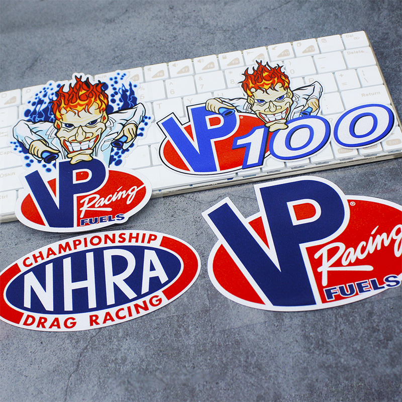 VP高性能赛车油汽车改装创意摩托车反光贴纸装饰车贴防水划痕贴纸