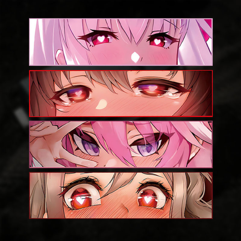 JDM个性创意动漫眼睛车贴