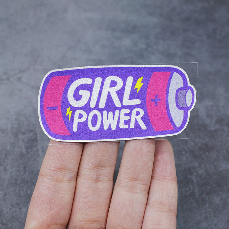 GirlPower Cute and creative battery stickers, motorcycle and electric bike stickers, waterproof and sun-proof thumbnail 2