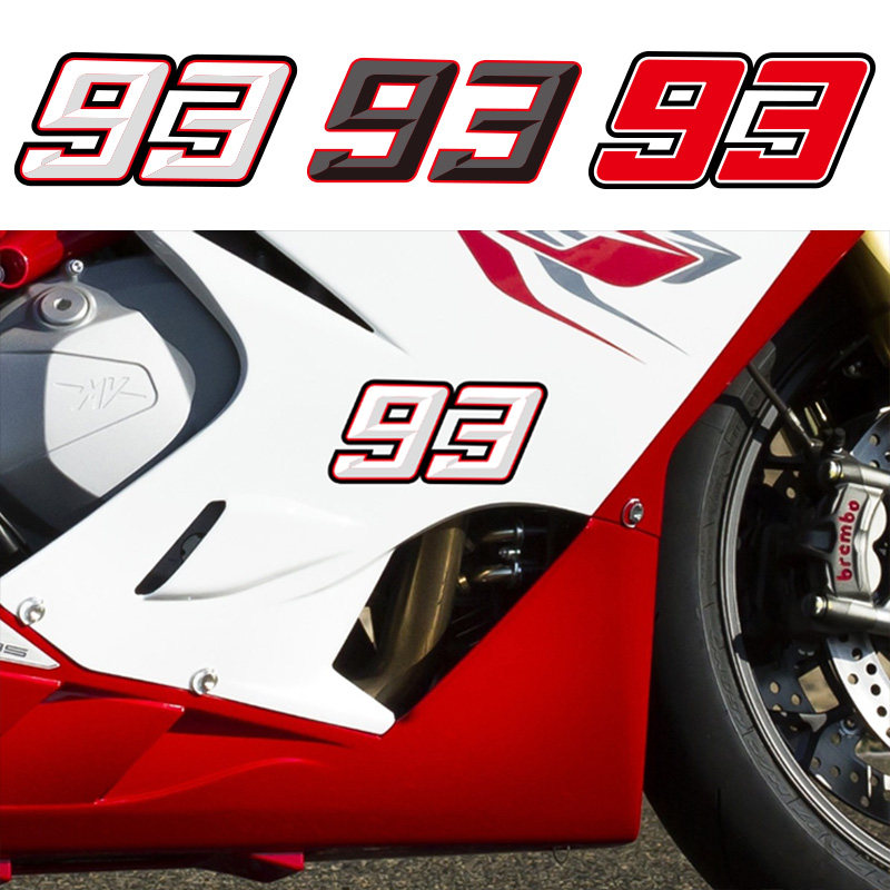 摩托车gp马奎斯93个性创意反光汽车贴纸摩托车电动车头盔反光防水