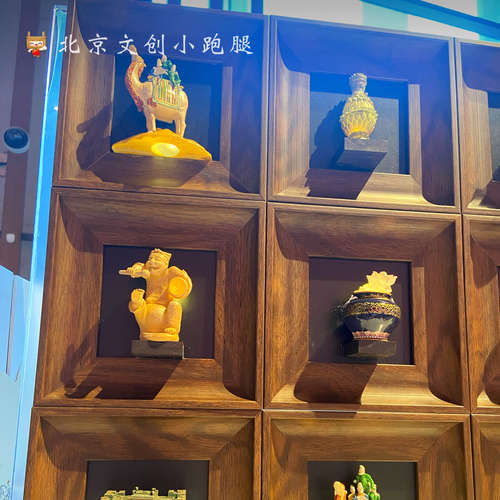国博亮灯发光冰箱贴击鼓说唱俑文北京国家博物馆创意摆件精致国风