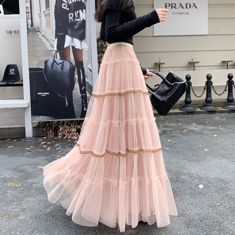 长裙蛋糕裙网纱半身裙