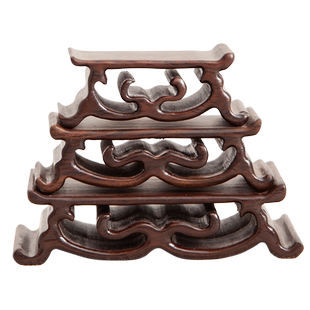 红木长方形奇石玉石石头书卷底座托摆件实木质黑檀木雕印章小托架