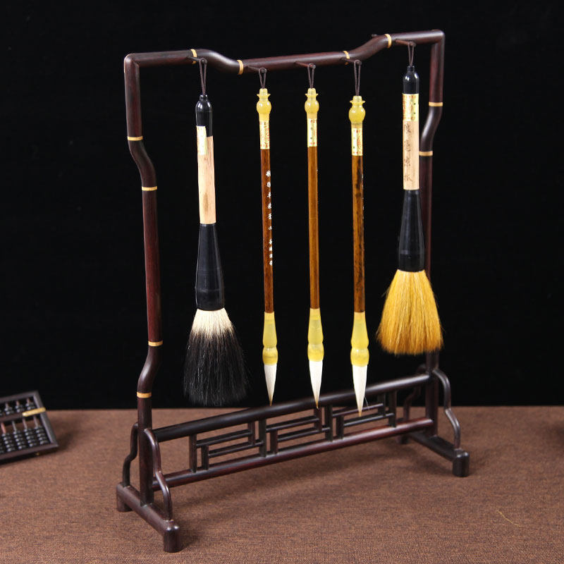 红木笔架 红酸枝毛笔架 明式紫檀笔挂 书法用品针针,文具电教/文化用品/商务用品,笔架,淘宝优惠券,粉丝福利购,淘宝优惠卷