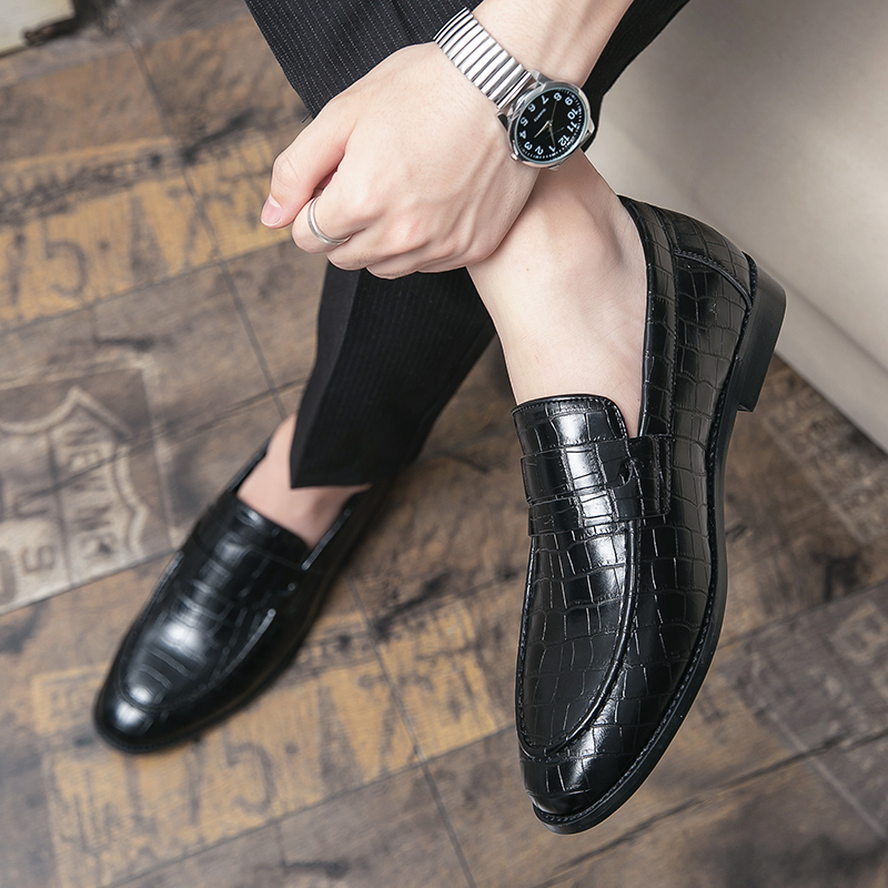 一脚蹬男鞋英伦百搭皮鞋