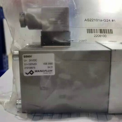 瑞士万福乐WANDFLUH电磁阀AS22101A-G24线圈SIS60V-G24V 请询价