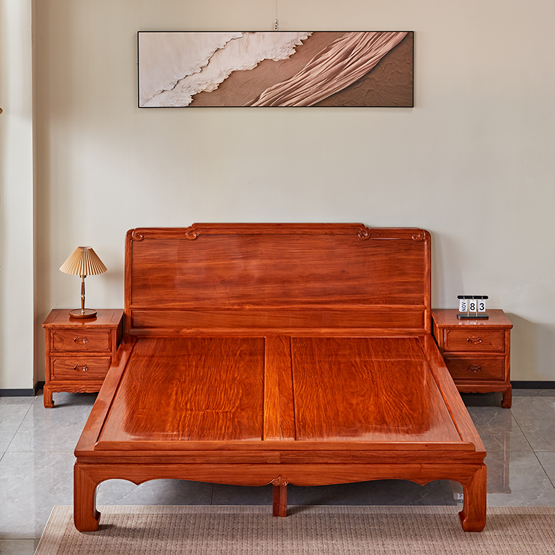 贡艺名居红木家具双人床