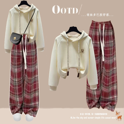 13初中生秋装2025新款套装12学院风卫衣15岁女孩中学生穿搭一整套