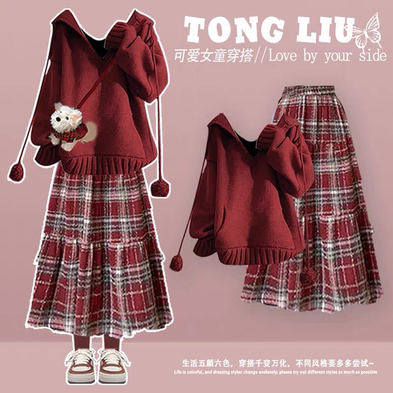 秋季红色喜庆新年毛衣过年拜年服