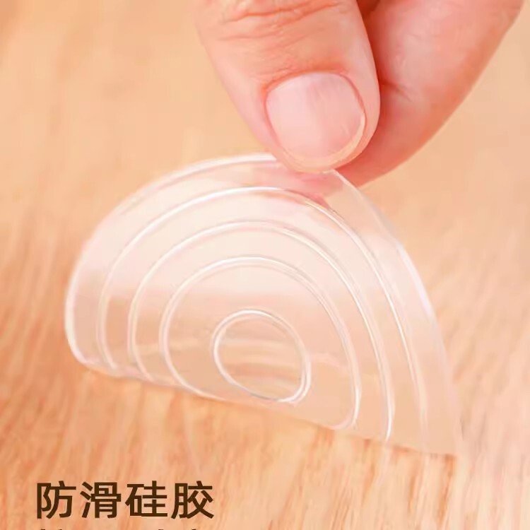 红木茶几台面固定钢化玻璃硅胶垫防滑垫片双面吸盘透明垫子脚垫贴