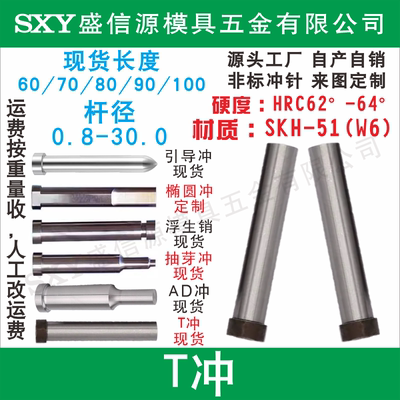 1.0/1.5/2.0-27精密模具配件 HD型冲头 SKH51冲针冲头