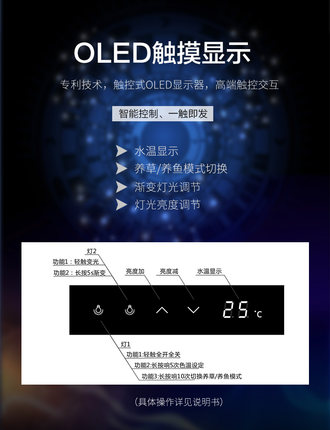 可丽爱超白鱼缸2024新款智能中小型客厅屏风底滤CD生态玻璃水族箱
