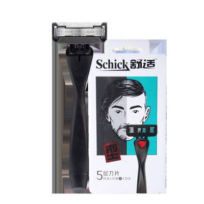 舒适5层剃须刀Schick5手动男士刮胡刀剃胡刀片