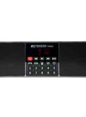 Retekess 黑色TR602 2波段蓝牙收音机 MP3播放 跨境货源FM  AM