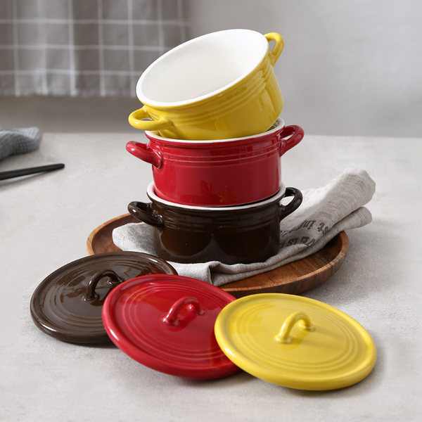 居图 陶瓷烤碗 聚划算+优惠券折后￥9.9包邮（￥19.9-10）2款3色可选