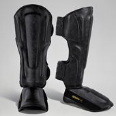 专业泰拳搏击护腿成人散打护脚板连脚背拳击护胫脚套格斗护具男女