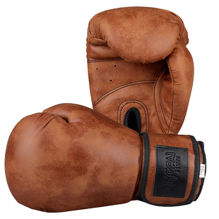 竞派复古拳击手套散打拳套男女训练沙袋泰拳格斗搏击成人专业拳套