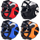 拳击护头护具成人儿童散打泰拳加厚训练头套搏击猴脸下颌面罩头盔