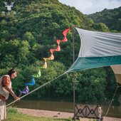 户外帐篷配件露营氛围装 饰天幕风绳警示旗防绊倒转风筒彩旗帜挂件