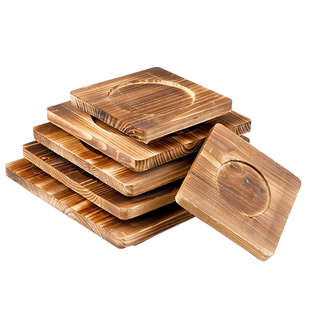 隔热木托盘铁板木板垫烧烤炉木板家用砂锅石锅拌饭底座正方形防烫