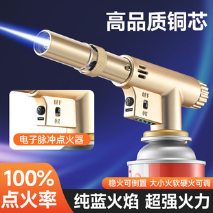 电脉冲点火器家用烧烤烧猪毛神器点火枪户外便携高温焊枪充电款