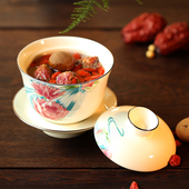 盖碗单个茶杯陶瓷三才杯大号手工茶碗功夫茶泡茶碗中式 硅元 陶瓷