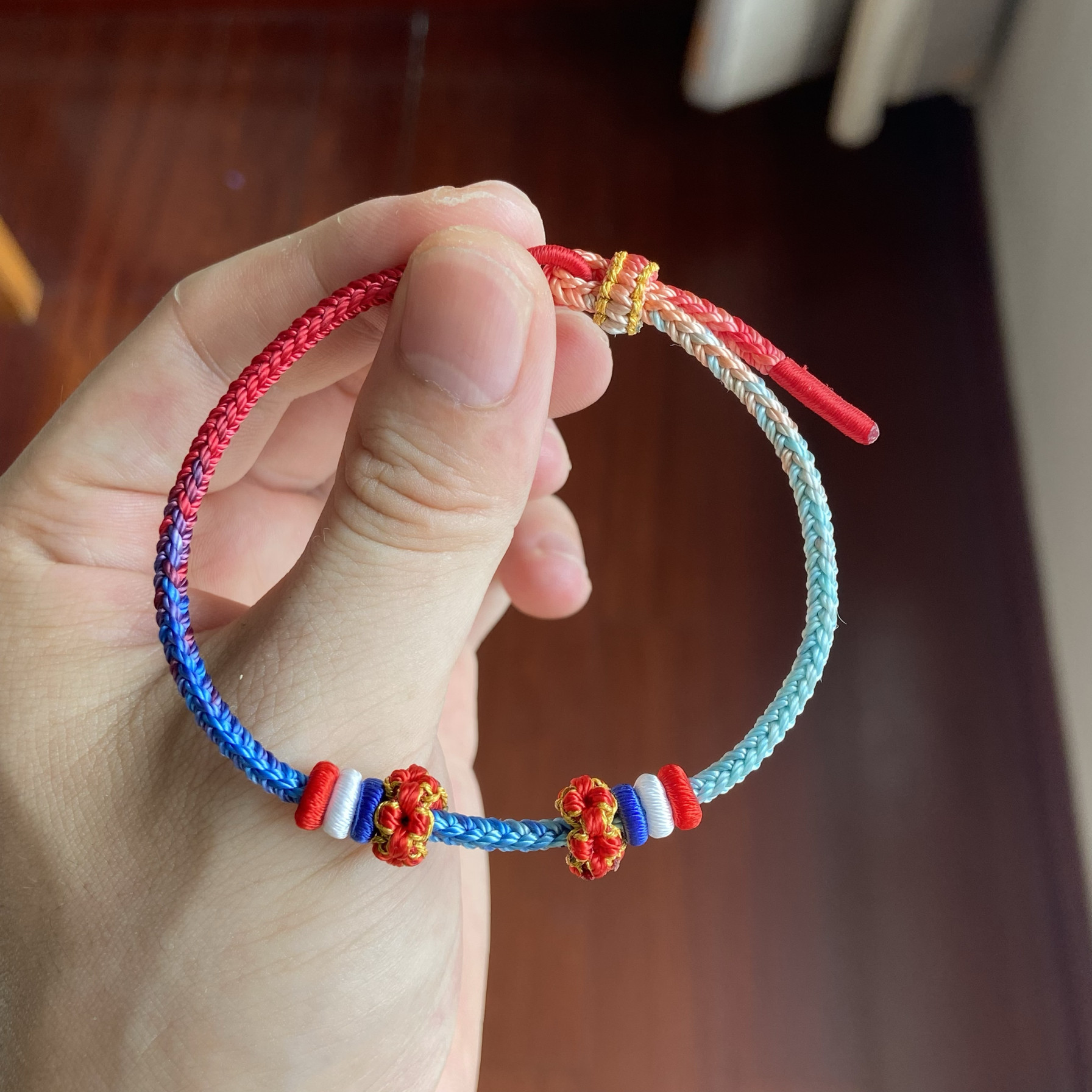 纯手工编织桃花结段染手绳diy可穿黄金转运珠桃花结与君相识手链,饰品/流行首饰/时尚饰品新,手链,淘宝优惠券,粉丝福利购,淘宝优惠卷